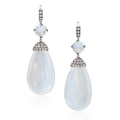 Moonstone Drop Earrings Stephen Silver, Moonstone Drop Earrings, Turkish Jewelry, Moonstone Earrings, Earrings Collection, Summer Jewelry, Moon Stone, Crystal Jewelry, Pear Shaped