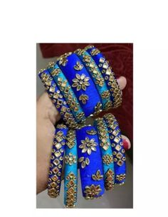 Silk Thread Bangles Handmade Jewelry Best For Return Gift Color Can Customized Thread Bangles Silk Handmade, Bride Bangles, Diy Earrings Materials, Silk Thread Necklace, Handmade Wedding Jewellery, Silk Thread Bangles Design, Designer Bangles, Silk Bangles, Thread Bangles Design