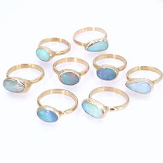 Opal Ring, Raw Opal Ring, Gold Ring, Opal, Stacking Ring, Stone ring, Raw Stone Ring, Gemstone Ring, Stackable Stone Ring, October Birthstone. * Unique Opal ring with the most beautiful colors of Opal * ** This listing is for one ring ** ♣ Gemstone - Australian Opal. ♣ Metal - Gold plated ( 18k) OR Silver plated - Thick layer of 1 micron, over Brass, Nickel Free. ♣ Ring - please select your size. ♣ Beautifully packaged, ready for gift giving. ♣ Each piece is MADE BY HAND soldering technique ♣ RI Open Crystal Ring With Stone Setting For Jewelry Making, Opal Gemstone Open Ring, Opal Crystal Open Ring With Gemstone, Stackable Oval Opal Rings, Gold Oval Opal Ring For Jewelry Making, Opal Promise Ring With Bezel Setting, Adjustable Opal Ring With Bezel Setting, Opal Crystal Open Ring For Promise, Opal Open Ring Promise Ring