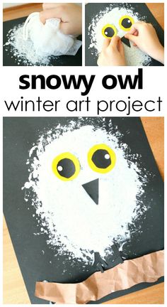 snow owl winter art project for kids