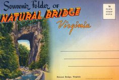 a postcard with an image of a bridge in virginia