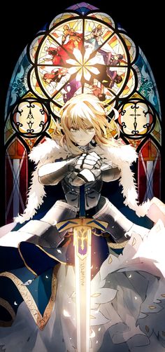 Saber | Fate/Stay Night #anime Film Anime, Poses References, Comics Art, Fantasy Armor, Arte Fantasy