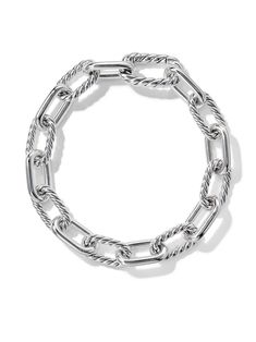 David Yurman uses his artful eye and skillful design to transform his signature classic chain, which takes on new life in the ‘DY Madison’ collection. This silver DY Madison small 8.5mm bracelet from features a clasp fastening. To ensure the shine and polish of your David Yurman piece, wash with a little non-bleach soapy water and wipe clean with a soft cloth. Chain Bracelet Silver, Modern Silver Jewelry, Diy Beading, Small Bracelets, David Yurman Jewelry, Silver Chain Bracelet, Beading Projects, Soapy Water, American Jewelry