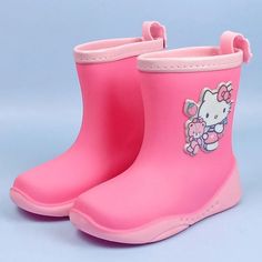 Make rainy days perfectly charming with our Hello Kitty Cartoon Print Rain Shoes. Featuring adorable Hello Kitty designs, these waterproof shoes keep you dry and stylish. Let your little one splash in puddles with confidence, embracing the playful spirit of this favorite character in any weather. Specification: Boot Type: Rain Boots Fit: Fits true to size; take your normal size Lining Material: LYCRA Closure Type: Slip-On Item Type: Casual Shoes Outsole Material: PVC Insole Material: PU Upper Ma Non-slip Rain Boots, Cute Waterproof Outdoor Rain Boots, Cute Waterproof Rain Boots For Outdoor, Playful Waterproof Round Toe Rain Boots, Non-slip Rain Boots For Rainy Season, Cute Waterproof Boots With Round Toe, Playful Non-slip Rain Boots With Round Toe, Playful Non-slip Round Toe Rain Boots, Playful Non-slip Rain Boots For Rainy Weather