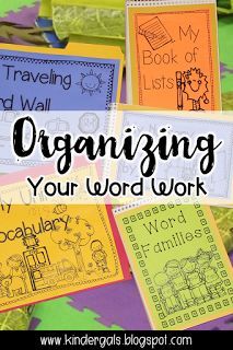 children's coloring books with the title organizing your word work