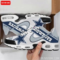 Dallas Cowboys NFL Premium Air Max Plus Sport Sneakers For Fan Gifts Dallas Cowboys Shoes, Nfl Shoes, Gucci Handbags Outlet, Cowboy Shoes, Custom Kicks, Jordan Shoes Girls, Air Max Plus, Cute Nike Shoes, Cute Nikes