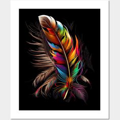 Feather Southwest Native American Indian Tribals Art Design -- Choose from our vast selection of art prints and posters to match with your desired size to make the perfect print or poster. Pick your favorite: Movies, TV Shows, Art, and so much more! Available in mini, small, medium, large, and extra-large depending on the design. For men, women, and children. Perfect for decoration. Multicolor Graphic Print Art For Collection, Artistic Multicolor Art With Custom Artwork, Native American Art Spirituality, Hanging Feather Decor, American Drawing, Native American Drawing, Native American Decor, Native American Paintings, Native Crafts