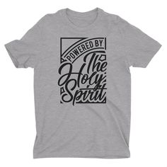 Powered by the Holy Spirit: Born-again Christians know that every day we are powered by the Holy Spirit. Show you believe in Him with this Christian shirt for men. Comfortable Combed Cotton Material: Our t-shirts are made with combed cotton, giving you a soft and comfortable feel (Heather Gray shirt is 90% combed cotton, 10% polyester). Short Sleeve Crew-neck Fit: Our shirts are designed with short sleeves and a comfortable crewneck. Printed in USA: We offer a variety of colors, all printed with Born Again Christian, Men Crewneck, Christian T Shirt, Gray Shirt, Christian Shirt, Logo Sticker, Grey Shirt