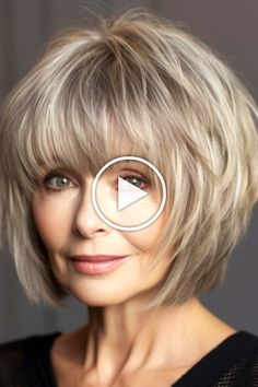 * If youre looking for a hairstyle for fine hair...nsider opting for a layered bob with fringe. The layered cut adds d..!! Layered Bob With Fringe, Hairstyle For Fine Hair, Bob With Fringe, Bangs Side, Low Maintenance Haircut, A Hairstyle, Layered Cut, Face Framing Layers