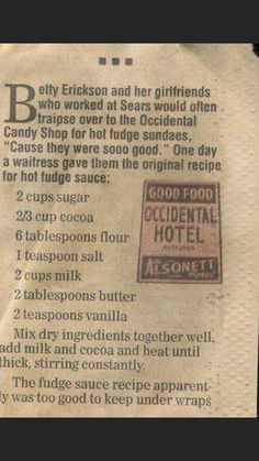 an old newspaper article with the caption that reads,'good food at home '