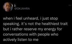 an image of a person with a quote on it that says, when i feel unhead, i just stop speaking