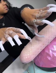 Tapered Square Curved Nails, Curved Nails Black Women, Long Curved Nails Acrylics, Curve Nails Acrylic, Baddie Duck Nails, Square Curved Nails, Curve Acrylic Nails, Curved Nails Acrylic, Long Curved Acrylic Nails