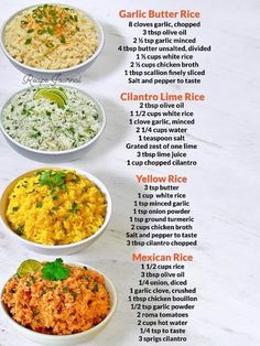 Fancy Rice Recipes, Parboiled Rice Recipes, Ingredients For Fried Rice, Fancy Rice, Flavored Rice Recipes, Rice Ideas, Garlic Butter Rice, Yummy Rice, Rice Side Dish Recipes