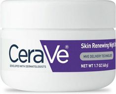 (3) CeraVe Skin Renewing Night Cream, Fragrance Free, 1.7 oz. Diy Night Cream, Dermatologist Recommended Skincare, Best Night Cream, Retinol Cream, The Face Shop, Anti Aging Face, Best Moisturizer, Circadian Rhythm, Happy Skin