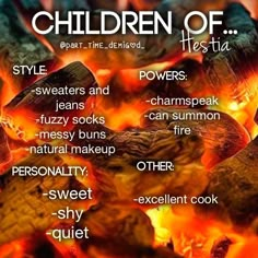 the different types of food cooking on an open fire pit with words written below it