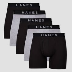 Hanes Premium Men's Cotton Stretch Boxer Briefs are designed to move with you all day. Featuring an improved fit for added comfort and support, wicking, and no ride up legs, they will be your go-to pair. Hanes Tagless boxer briefs are offered in a black/gray and an assorted pack with a premium Comfort Flex waistband for added comfort. Color: Colors May Vary. Gender: male. Age Group: adult. Pattern: Solid. Boxer Brief Men, Weird Kids, Male Boxers, Mens Boxer Briefs, Boxer For Men, Cool Room, Men Boxers, Mens Casual Dress Outfits, Boat Engine