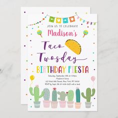 a mexican themed birthday party with cactus and taco