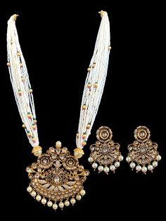 PS330 Renee high quality polki pendant set ( READY TO SHIP) White Kundan Bridal Necklace With Pearl Pendant, White Bridal Kundan Necklace With Pearl Pendant, Festive White Kundan Pendant Necklace, Traditional White Jewelry Set With Pearl Pendant, Traditional White Kundan Necklace With Pearl Pendant, Diwali White Pearl Pendant Jewelry, Polki Pendant Set, Levittown Pennsylvania, Pendant With Earrings