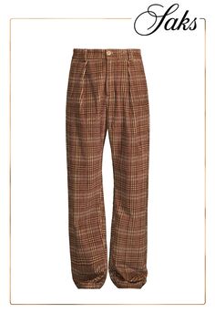 Crafted of a cotton corduroy in a bold plaid pattern, The Elder Statesman's relaxed Jocky pants showcase a pleated front and back button-through flap pocket. Band waistband, belt loops Side slash pockets Back button-through flap pocket Zip fly, button closure 100% cotton Machine wash Made in USA SIZE  FIT This style is designed for a relaxed fit Rise: about 11 Inseam: about 31 Leg opening: about 16.5 Mode measurements: 6'2 tall Model is wearing a US size 32 Elder Statesman, Tall Model, Corduroy Pants, Plaid Pattern, Flap Pocket, Made In Usa, Relaxed Fit, Plaid, Band