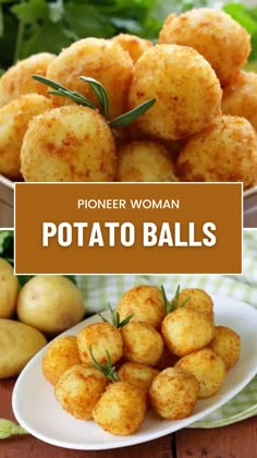 Pioneer Woman Potato Balls Pioneer Woman Potato Croquettes, Fried Potato Balls With Cheese, Potato And Cheese Balls, German Potato Balls Recipe, Pioneer Woman Crispy Potato Halves, Cheesy Finger Foods, Ikea Potato Medallions, Crispy Potatoes Balls, Crispy Mashed Potato Balls