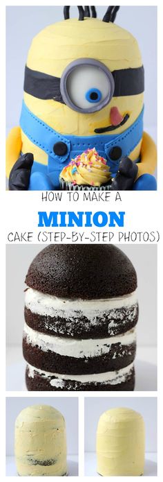 how to make a minion cake step by step photos