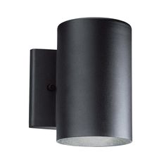 an outdoor wall light that is black