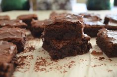 some brownies are sitting on a table