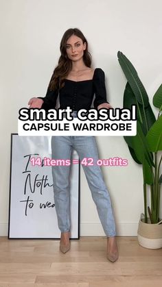 Smart Casual Women Outfits, Smart Casual Wardrobe, Smart Casual Women, Smart Casual Work Outfit, Fashion Capsule Wardrobe, Capsule Outfits, Casual Work Outfit, Wardrobe Outfits, Smart Casual Outfit