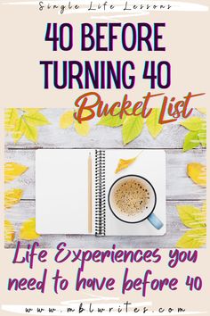 40 Before 40 Bucket List - embrace yourself Things To Do Before Turning 40, 40 Before 40 List