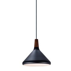 a black and brown light hanging from a ceiling