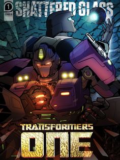 the cover to shattered glass, featuring an image of a giant robot with glowing eyes