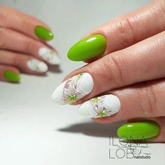 ✔️Весенний маникюр 2020 нежный зелёный – дизайн ногтей, идеи с фото Green Nail Art, Beauty Hacks Nails, Classy Nail Designs, Nail Art Designs Summer, Nail Art Designs Diy, Trendy Nail Art, Short Nail Designs, Hot Nails