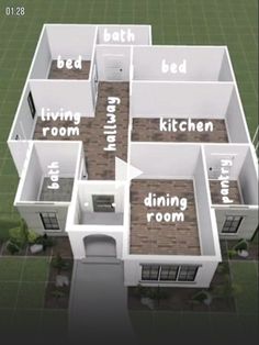 bloxburg small house layouts House Layout Design, Bloxburg Beach House, Farmhouse Layout, Blocksburg Room Ideas￼, Pantry Room, Bloxburg House Ideas 2 Floor, Floor Bloxburg, Small House Layout, Tiny House Layout