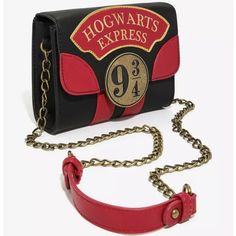 New With Tags, Never Worn, This Is A Classic Crossbody Purse For Any Harry Potter Lover. Would Make A Cute Accessory For Any Cool Librarian Or Teacher. Faux Leather With Metal 9 3/4 Accent Plate, This Red And Black Hogwart’s Express Bag Was Purchased From Hot Topic. Tags And Chain Strap Plastic Still Secured. “Harry Potter Hogwarts Express Chain Strap Crossbody Bag All Aboard The Hogwarts Express! Travel To Hogwarts In Style With This Crossbody Bag From Harry Potter. The Black And Red Faux Leath Harry Potter Purse, Harry Potter Hogwarts Letter, Harry Potter Hogwarts Express, Harry Potter Accessories, Harry Potter Merchandise, Hogwarts Express, Faux Leather Bag, Harry Potter Hogwarts, Tote Purse