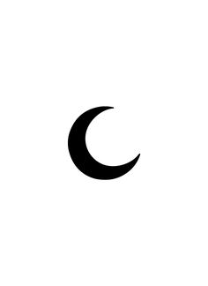 a black and white photo of the letter c with a crescent on it's side