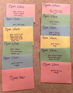 two pieces of paper that have been pinned to each other with words written on them