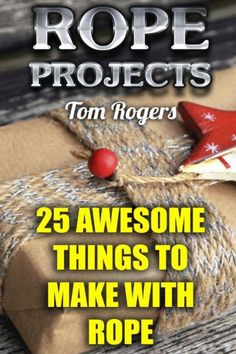 the cover of rope projects magazine with presents wrapped in burlock and red balls