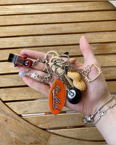 #keychain Chic Keychain, Aesthetic Keychain Diy, Key Ring Ideas, Carabeaner Keychain, Carabiner Keychain, Accessory Inspo