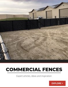 an image of commercial fences in the dirt