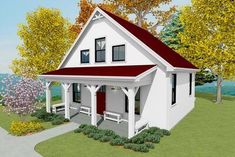 this is a computer rendering of a small house