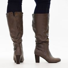 Steal the show this season in heeled boots by Journee Collection. These stylish boots feature tall faux leather shafts that rise mid-calf. At Journee Collection our boot styles will have your outfit looking even better than before. They will give you that finishing touch that will have your outfit looking straight out of a magazine.