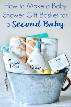 a baby shower gift basket for a second baby