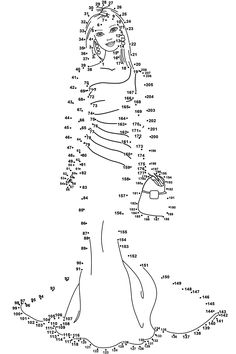 a drawing of a woman's body with dots and lines on the bottom half