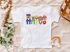 Personalized Dog Patrol Tee, Cute Paw Birthday Shirt Paw Patrol Mom And Dad Shirts, Paw Patrol Shirt, Paw Birthday, Paw Patrol Birthday Shirt, Giraffe Shirt, Unisex Onesies, Family Vacation Shirts, Paw Patrol Birthday, Long Sleeve Onesie