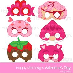 valentine's day mask cut outs