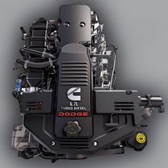 the engine of a car is shown in this image, with its four cylinders exposed