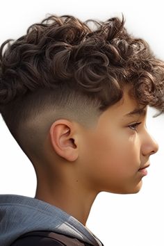 Boys with wavy hair will find the curly top with low fade appealing. The gradual fade blends seamlessly into the top giving off a laid-back yet stylish vibe. Click here to check out more trendiest boys haircuts for school. Curly Hair Cut For Kids Boy, Patrick Mahomes Haircut For Boys, Short Curly Boys Haircut, Baby Boy Curly Haircut, Toddler Haircut Boy Curly, Boys Haircut Trendy Fade, Boys Wavy Haircuts Kids, Boys Haircut Trendy Curly, Boys Haircut Wavy Hair