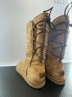 Very Good - Excellent quality. May have very minor imperfections that may or not be visible to the eye. Minor use. UGG Light Weight Tall Braided Tasman Boots Chestnut Brown Women’s Size 8 Excellent Used Condition See pictures! FEATURES Brown Winter Boots With Lacing, Western Brown Lace-up Boots For Winter, Western Style Brown Lace-up Boots For Winter, Brown Boots With Lacing And Round Toe, Brown Closed Toe Boots With Laces, Kids Coats Boys, Kids Jeans Girls, Kids Jeans Boys, Kids Coats Girls