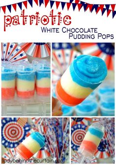 patriotic white chocolate pudding pops recipe