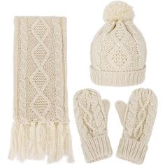 New Product -Pull-On Closure -Hand Wash Only -Material: Winter Set Includes A Fashionable, Matching Knit Hat, Scarf, & Gloves That Is Great For Guarding Against The Harsh Cold Seasons.The Winter Beanie, Scarf And Mitten Set Made Of Acrylic And Cotton Blend, What's Incredibly Soft, Comfortable And Non-Irritating Fabrics To Give You The Good Feel -Size: One Size Fits Most. This Scarf Set Can Be Stretched And Suitable For Most Women -Design: Multi-Function 3 In 1 Set,You Can Use It Separate Or Toge Winter Uk, Girls Beanie Hats, Ski Set, Winter Caps, Gloves Knitted, Beanie Scarf, Knitted Accessories, Cable Knit Hat, Winter Knit Hats